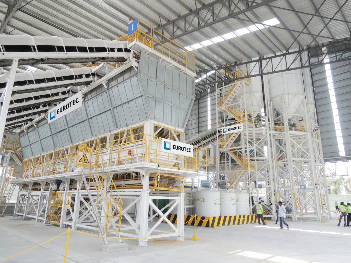 Eurotec concrete batching plant sets the standard for dust free operation in Malaysia