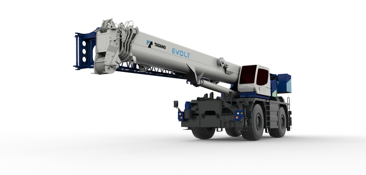 Tadano introduces prototype of fully electric GR-1000XLL EVOLT RT crane