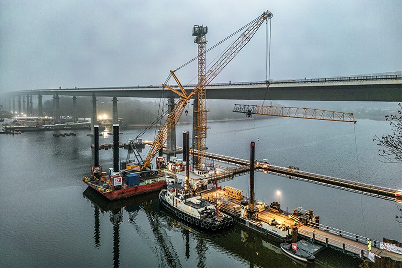 18 Liebherr cranes involved in replacing Germany’s second longest road bridge