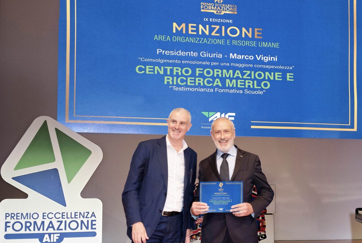 IL CFRM di Merlo riceve il Premio Eccellenza Formazione di AIF