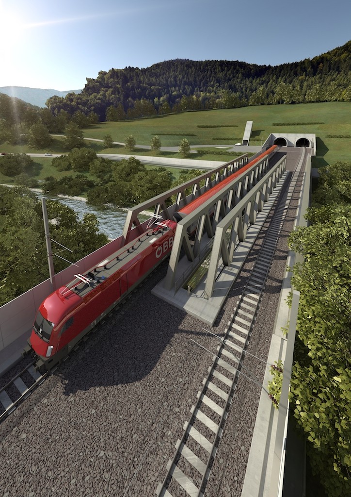 Frese a tamburo trasversali Erkat per il tunnel di Semmering