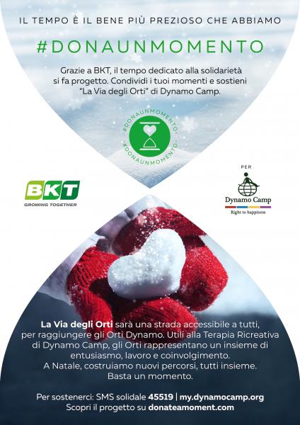 #DonaUnMomento: il Natale di BKT a sostegno di Dynamo Camp