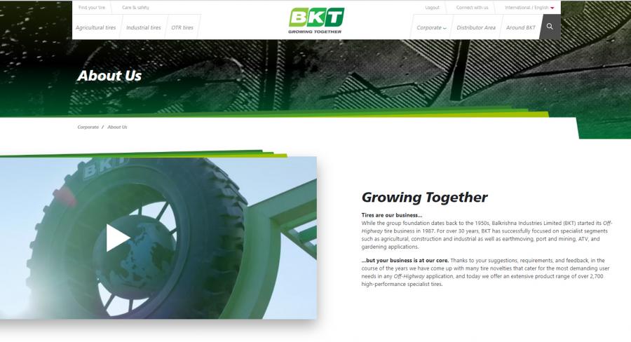 Nuovo sito web per BKT