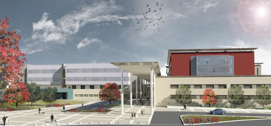 Tre gru Potain per la costruzione dell&rsquo;ospedale del futuro a Treviso