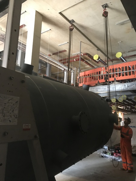 Rope and sling fits boiler tanks in UK 
