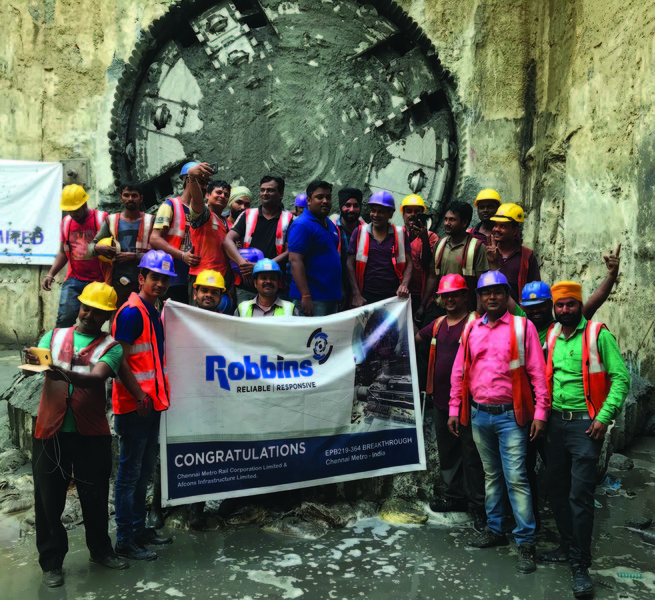 Robbins EPB completes third bore for Chennai Metro Project