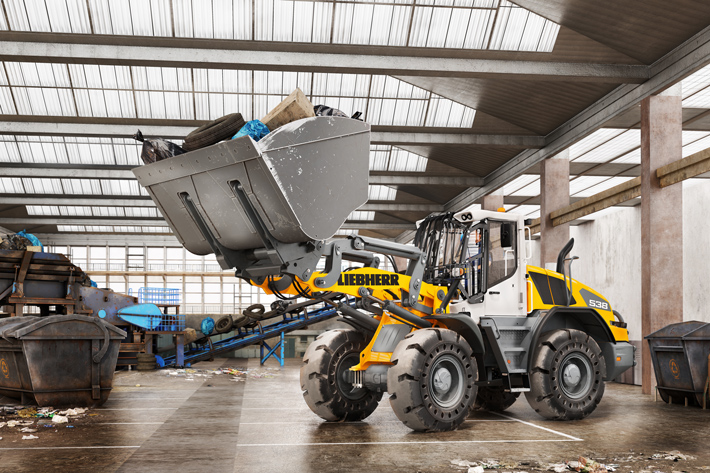 New brake assistant for Liebherr wheel loaders reduces stopping distance in case of imminent accident 